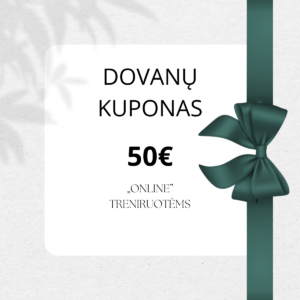 Dviejų mėnesių online treniruočių prenumeratos dovanų kuponas